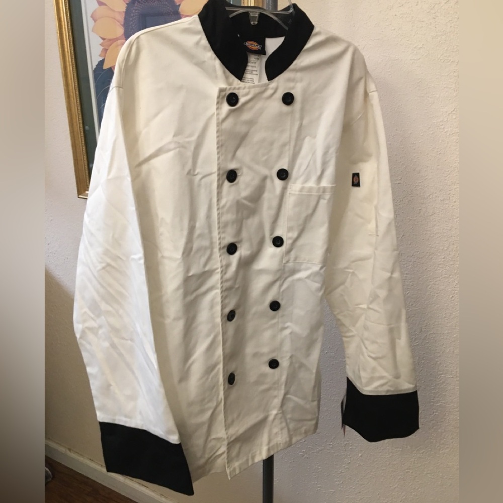 New White and Black Chef Jacket